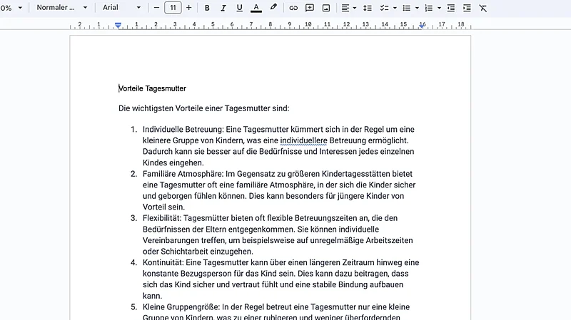 Case Study "Child day care association" - Questions from others