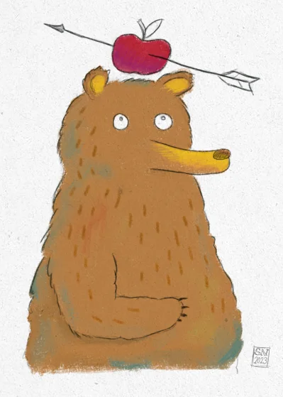 Illustration "Bear" by Sascha Nabrotzky