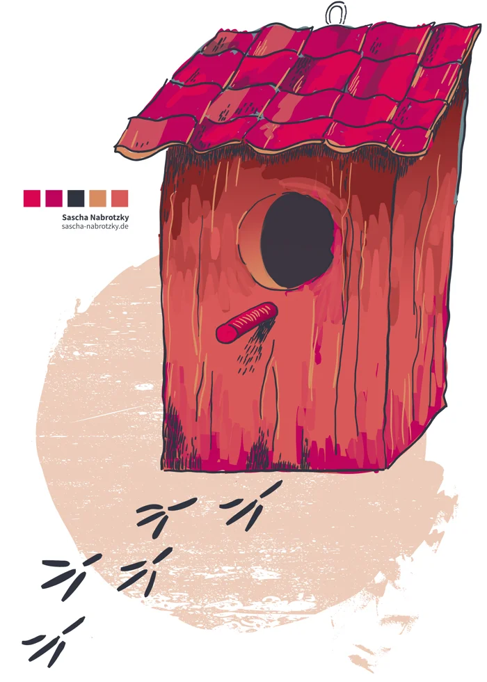 Vector Birdhouse - theme about when children move out